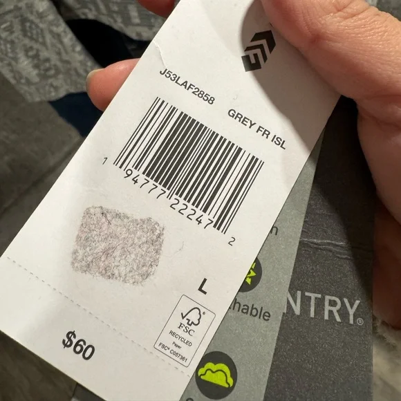 Free Country Women's Gray and White Patterned Hoodie - Picture 7 of 10